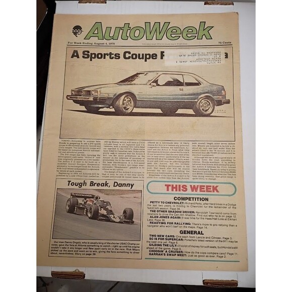 Other - AutoWeek Magazine - August 4, 1978